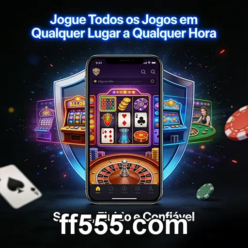 Aplicativo de slots do ff555.com em um celular